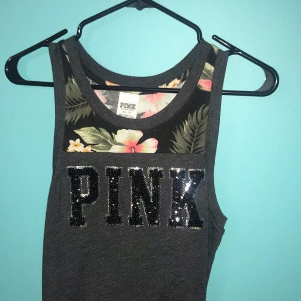 pink victoria’s secret tank top